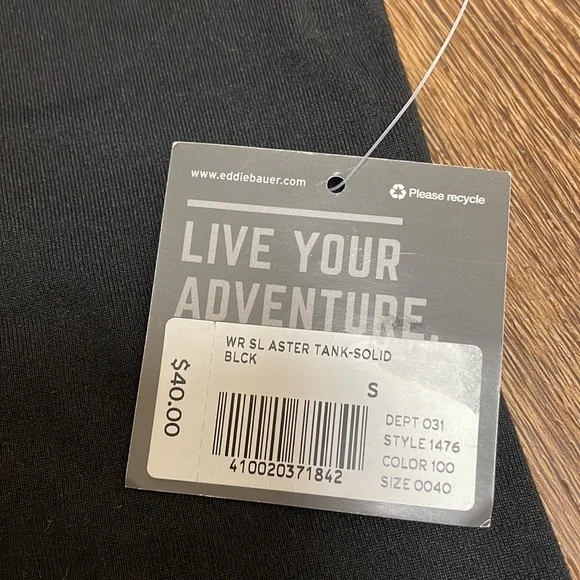 Small Eddie Bauer Black Tank Top - BRAND NEW WITH A TAG - Picture 2 of 3